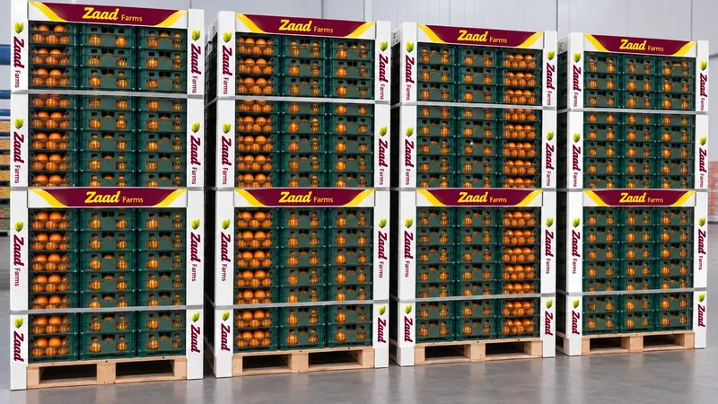 Citrus pallets ready for dispatch
